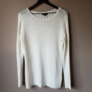 Rachel Zoe Karla Open Knit White Sweater Size L